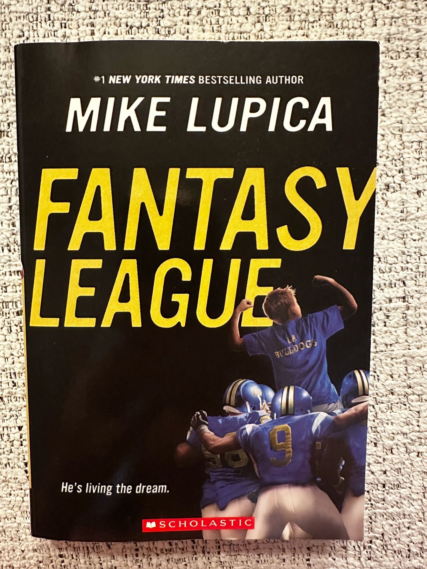 Scholastic Fantasy League Black Cover with Yellow Title