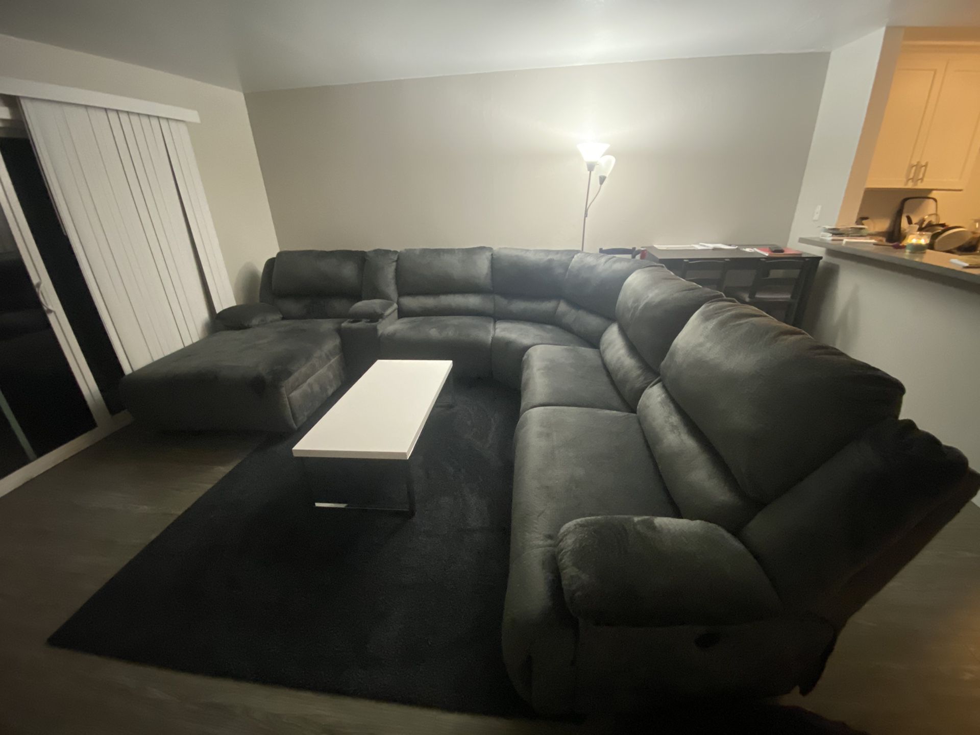 Gray 6 piece sectional couch