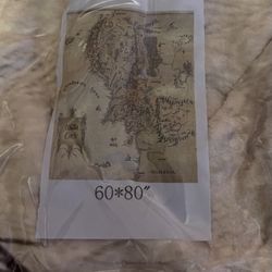 Blanket With Retro Map On It 60x80 Inches 
