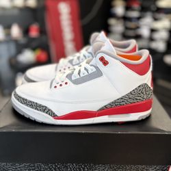 Jordan 3 “Fire red” size 11