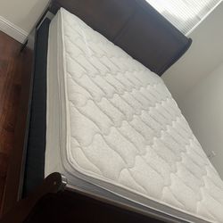 Queen bed and frame