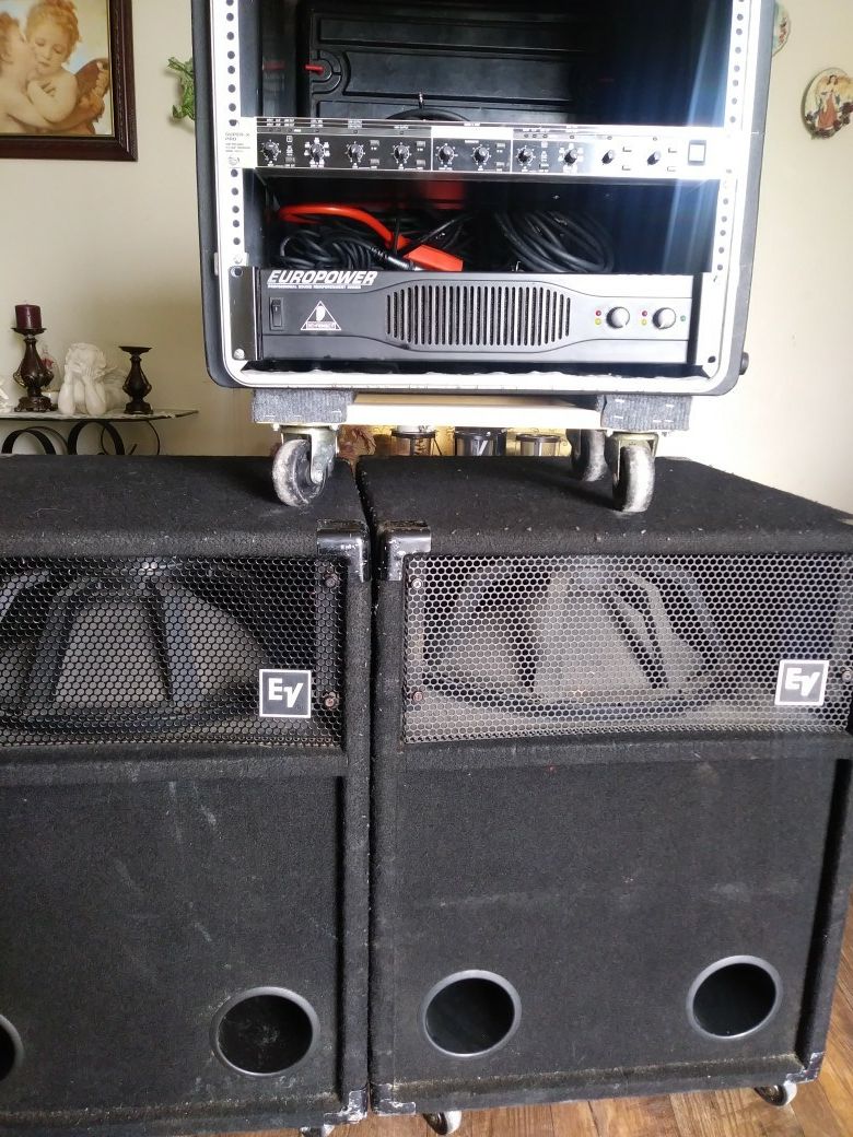 Subwoofer s-181 electro voice-2×1200 watts power amplifier-super x pro crossover modelcx2310