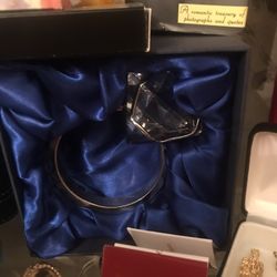 New ! So Pretty Large Silver Diamond Ring Paper Weight