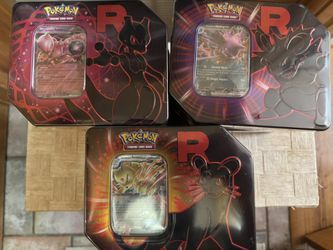 Pokemon TCG Team Rocket Tins , Mewtwo, Nidoking, Persian
