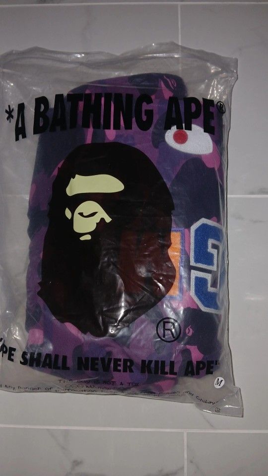 BAPE Purple Camo Full Zip Hoodie 
