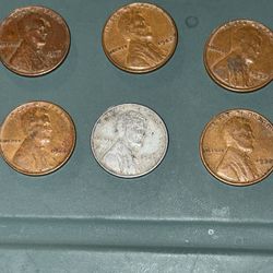 6 Wheat pennies lot rare great deal listed below