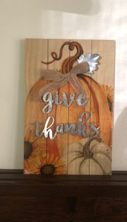 Give thanks hanging decor