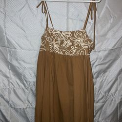 Brown & White Dress (Large)