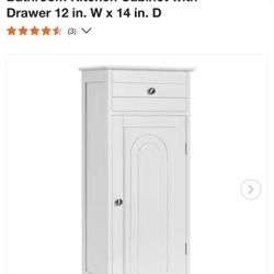 Bathroom Storage Floor Cabinet Organizer FreeStanding with Drawer Overview Stores Reviews