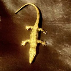 🎄Vintage, Belgian-made brass alligator