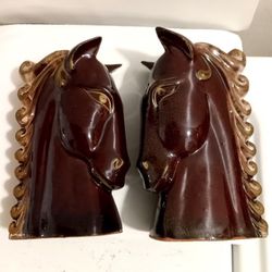 Vtg Art Deco Horse vase Set