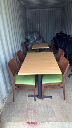 2 tables  and chairs  sets