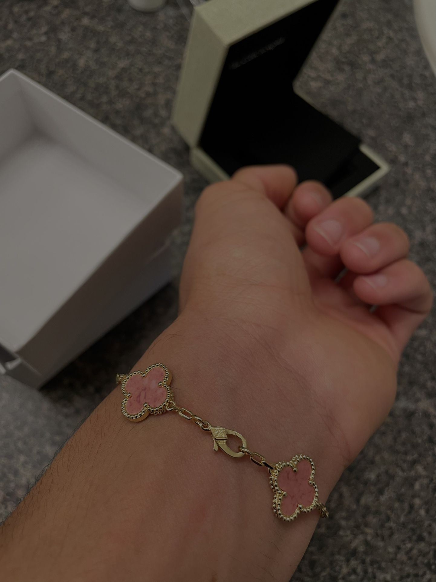 1-1 Pink Van Cleef Bracelet In Plated Gold 18k