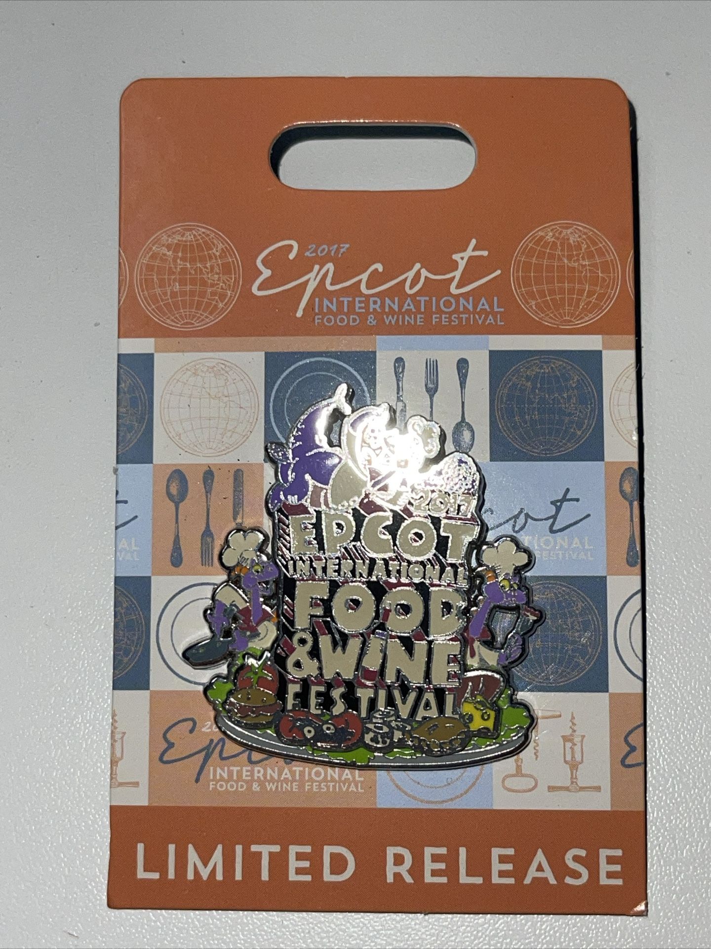 WDW Epcot Food and Wine 2017 Figment Disney Pin 124241