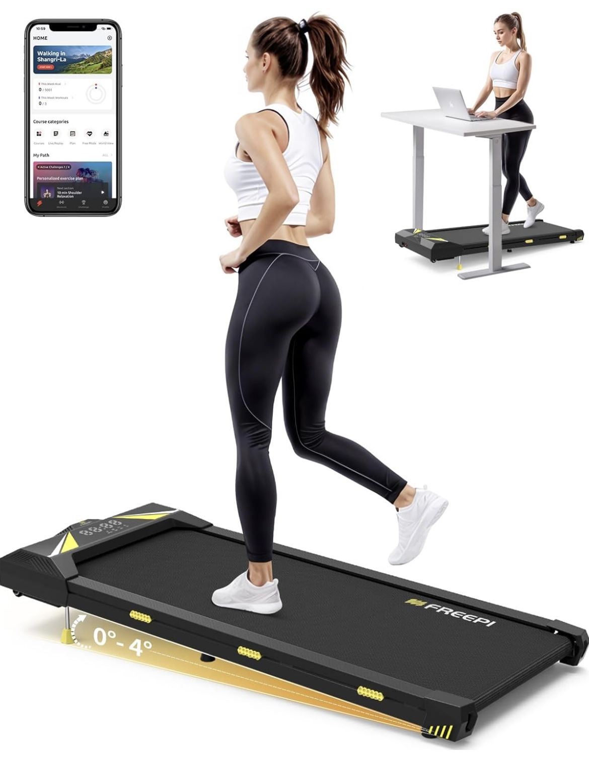 Walking Pad w/ Incline, 4 in 1 Portable Treadmill For Sale $80.00 50%+ OFF Retail $174.12 NEW IN BOX