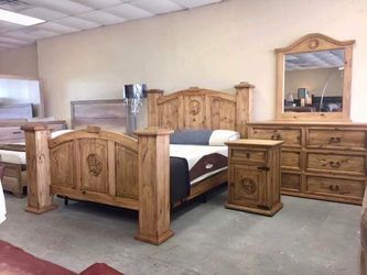 BRAND NEW TEXAS RUSTIC STAR 4 PIECE BEDROOM SET