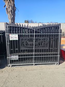 NEW METAL FARM DRIVEWAY GATE HEAVY DUTY, 7'x20'
GALVANIZED +POWDER COATING
ONE SET =LEFT LEAF+RIGHT LEAF
DEER MOTIF STYLE
Only serious people please
F