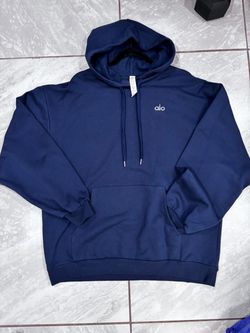 Alo Yoga Navy Blue Pullover Hoodie