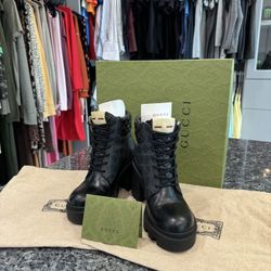 Gucci GG Ankle Boot 'Black GG Supreme'