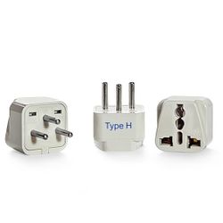 (2) Type H outlet power adapters-NEW