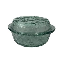 Vintage Libby Casserole Dish With Lid. Orchard Fruit Pattern