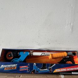 Adventure Force Folding Scooter - Blue and Orange 100mm Wheels