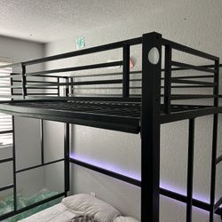Metal Top Bunk Bed Twin Size
