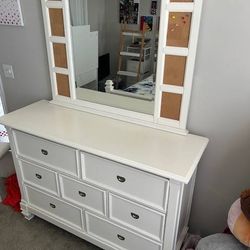 Bedroom Set/ Dresser with Mirror/ Bed with Storage & Bookshelf/ Nightstand/  