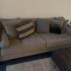 Grey Sofa W/pillows