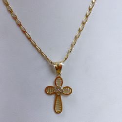 14k Cross Necklace 