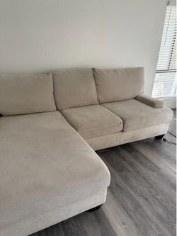 Living Spaces Beige Sectional