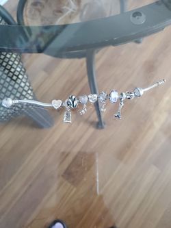 Authentic pandora heart paved bracelet
