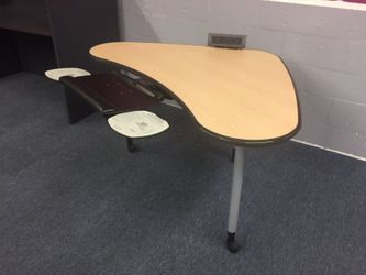 Conner computer desk with power and optional keyboard tray