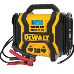 DEWALT 2000-Peak Amp Portable Jump Starter with Digital Compressor, USB and AC Power Bank 