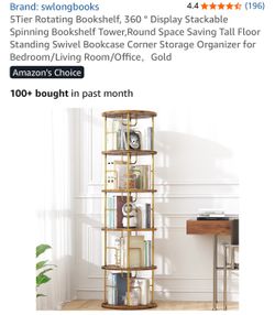 New 5 tier  rotating bookshelf