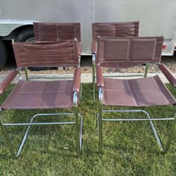 Set of (4) Vintage MCM CANTILEVER CHAIRS BY MART STAM