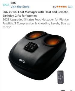 SKG YS100 Foot Massager with Heat and Remote, Birthday Gifts for Women
2026 Upgraded Shiatsu Foot Massager for Plantar Fasciitis, 3 Compression & Knea