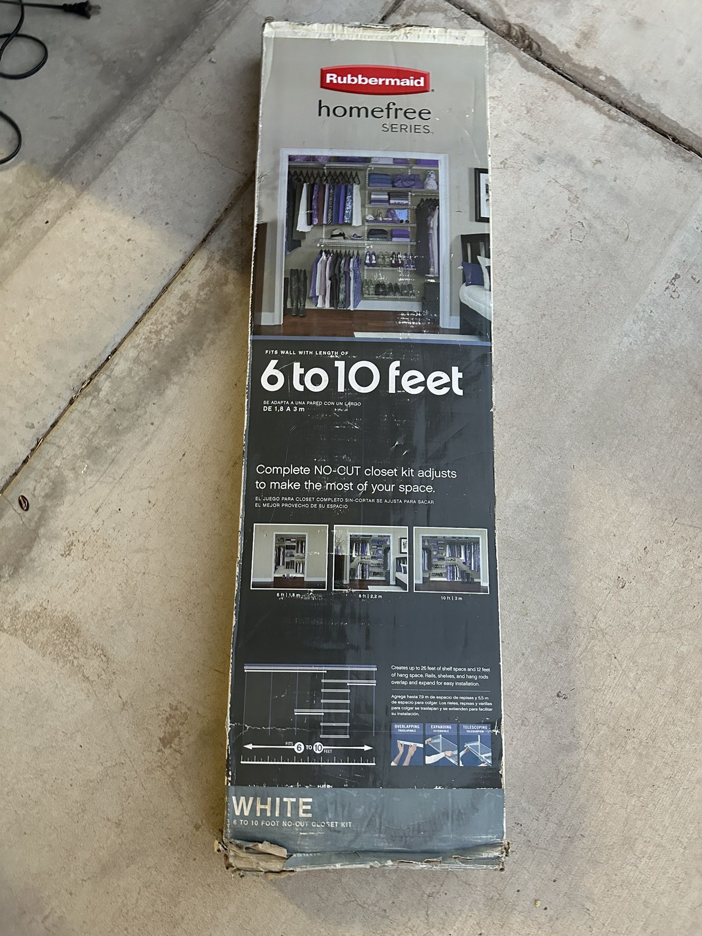 Rubbermaid Closet Organizer 6-10 Feet 