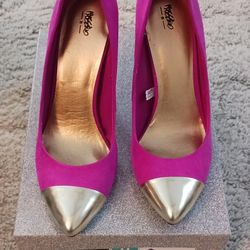 Pink Suede High Heels Size 8