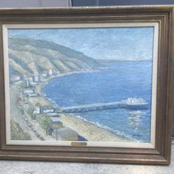 Vintage Malibu Oil Painting Signed