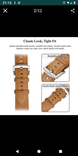 Elegant Apple Watch Bands- Great 100% leather 38/40 and 42-44 apple watch series1- 4- 100 % Top Grain Original Cow LEATHER BAND