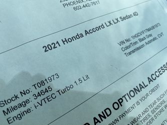 2021 Honda Accord Thumbnail