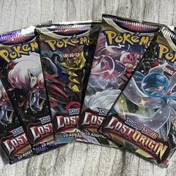 Pokémon Sword & Shield Lost Origin Booster Pack Lot (5x)