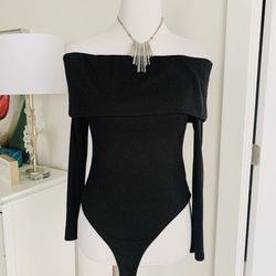 AFRM Black Straight-across neckline Bodysuit M