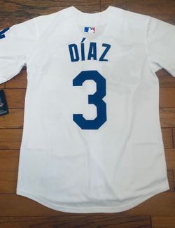 White Los Angeles dodgers Edwin Diaz jersey