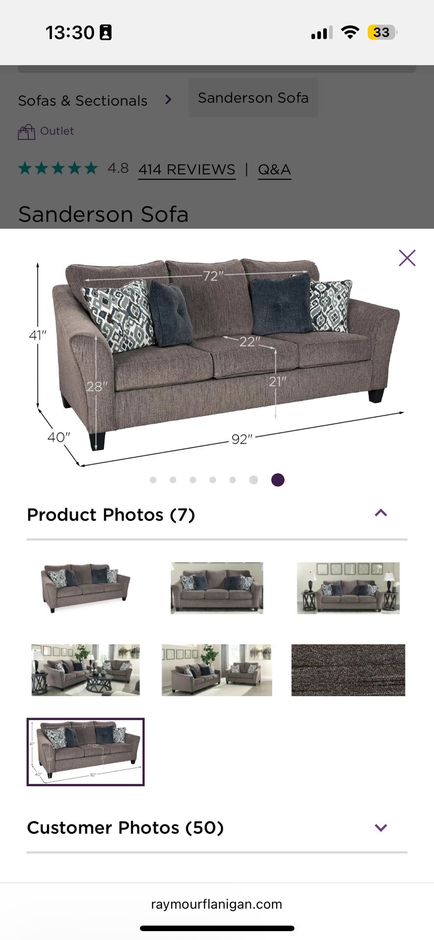 Living Room Arm Chair & Couch Set