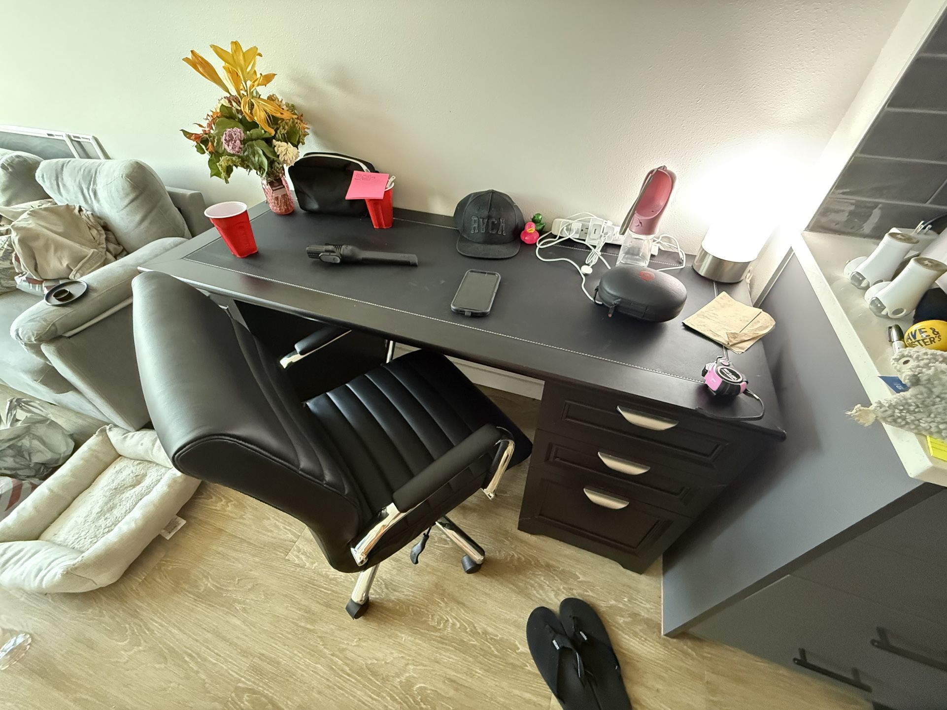 Espresso Desk & Chair Set – $300 (Lower Queen Anne)