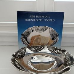 Silver plated round bowl