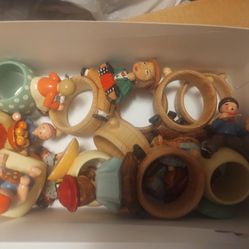 Vintage Handmade European Bobble Head Napkin Holders