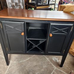 Console/entrance table black and brown color